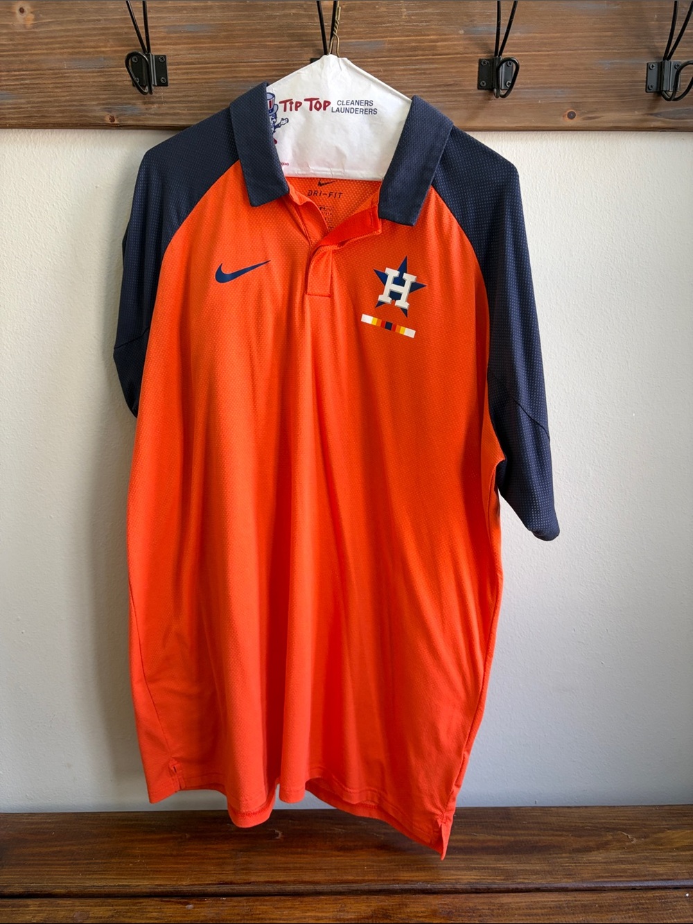 Nike Orange and Navy Houston Astros Dri-FIT Polo Shirt